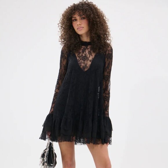 AKIRA NEED YOU TONIGHT LACE MINI DRESS Size M - Picture 1 of 4